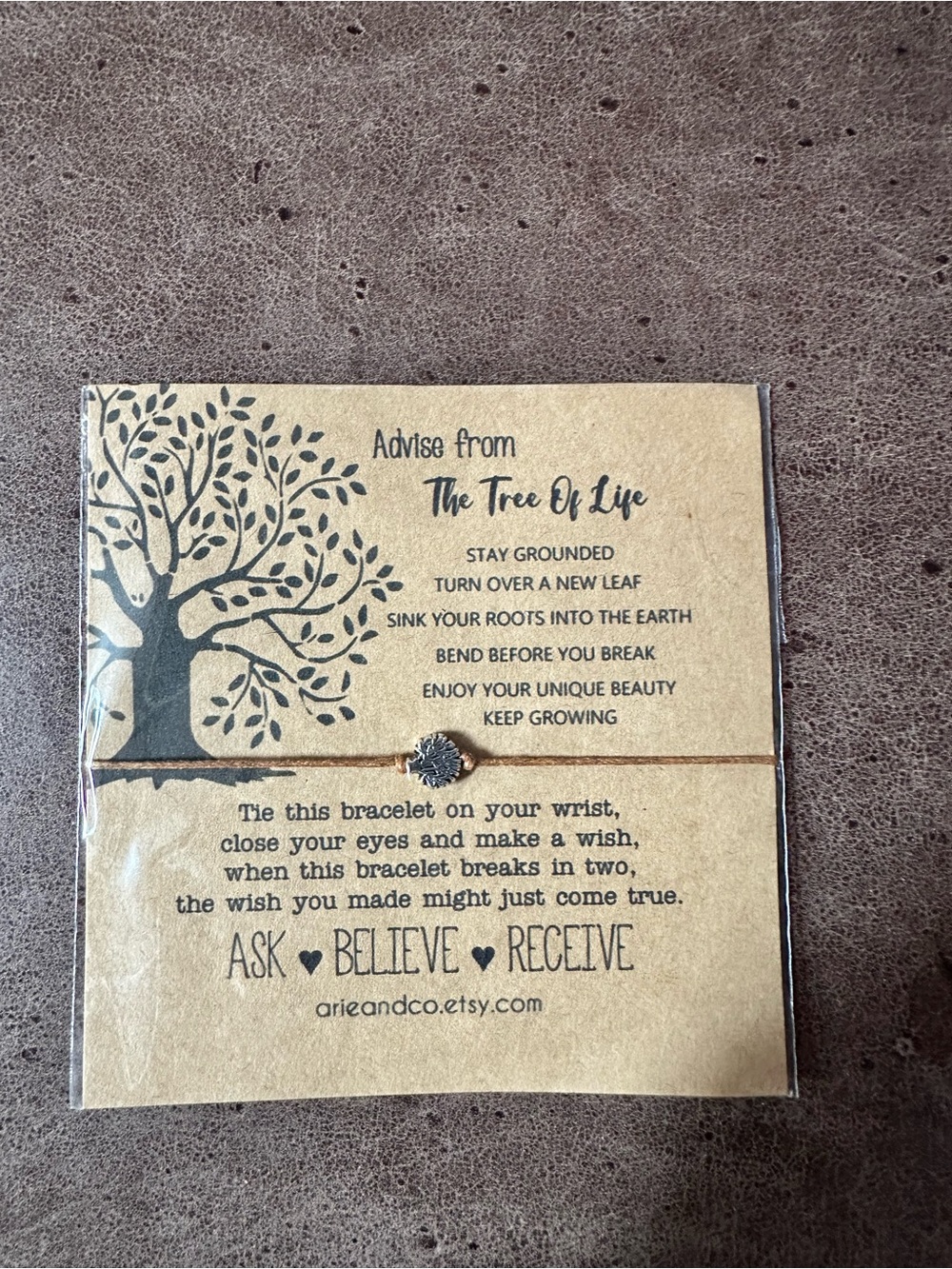 The Tree of Life Bracelet Card